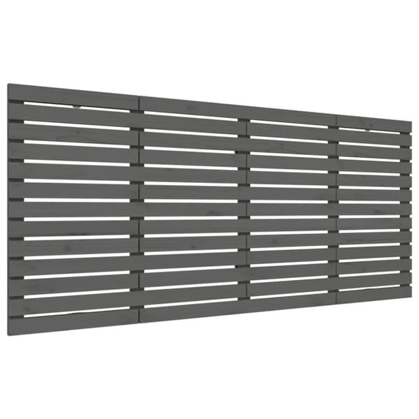sengegavl 166x3x91,5 cm massivt fyrretræ grå