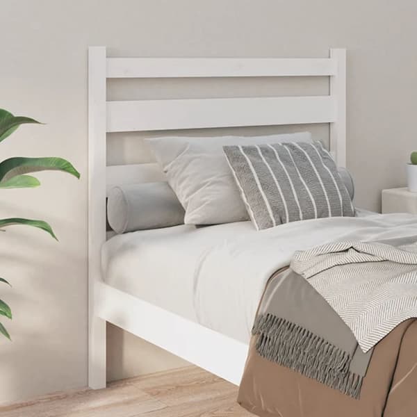 sengegærde 106x4x100 cm massivt fyrretræ hvid