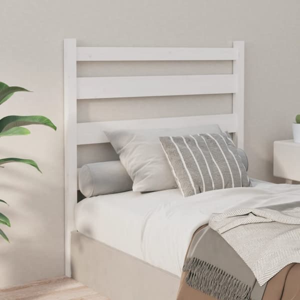 sengegærde 106x4x100 cm massivt fyrretræ hvid
