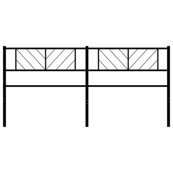 sengegavl 193 cm metal sort