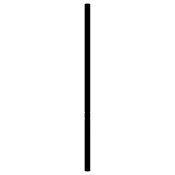 sengegavl 193 cm metal sort