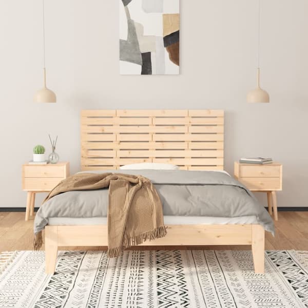 sengegavl 126x3x63 cm massivt fyrretræ