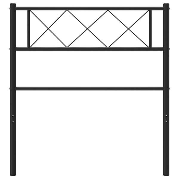 sengegavl 90 cm metal sort