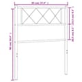 Miniatyrbillede 6 af 6: sengegavl 90 cm metal sort