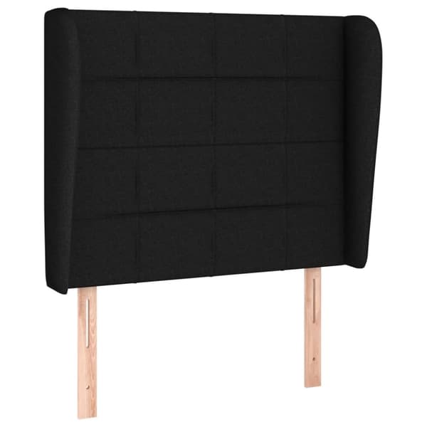 Korvatuki, musta, 103x23x118/128 cm, kangas