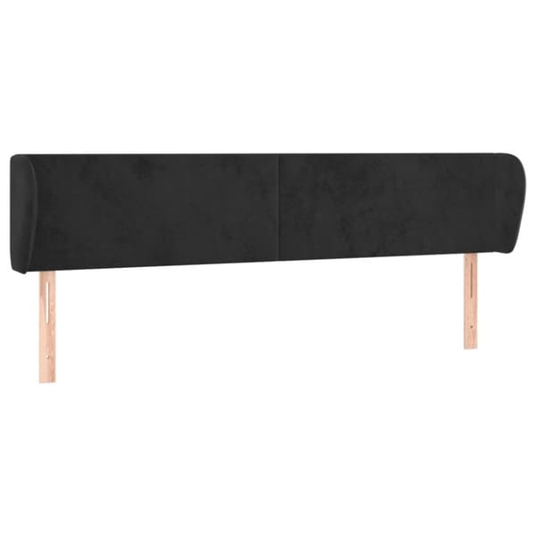 Korvatuki, musta, 203x23x78/88 cm, samettia