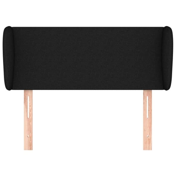 sengegavl med kanter 83x23x78/88 cm stof sort