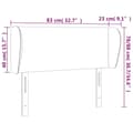 Miniatyrbillede 9 af 9: sengegavl med kanter 83x23x78/88 cm stof sort