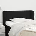 Miniatyrbillede 1 af 9: sengegavl med kanter 83x23x78/88 cm stof sort