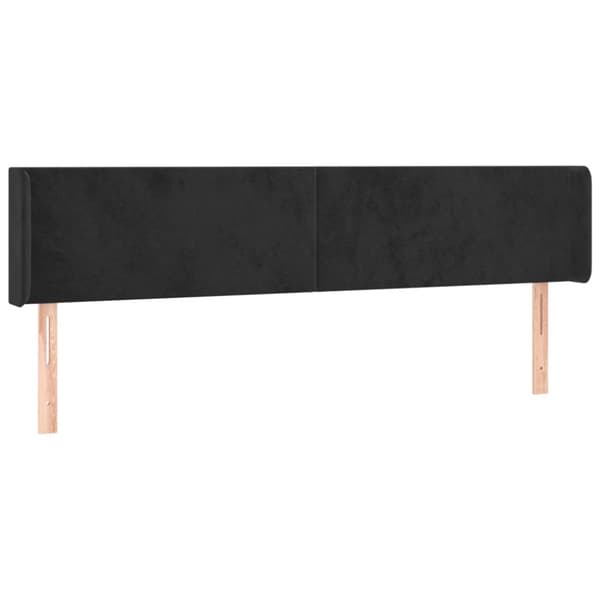 Korvatuki, musta, 203x16x78/88 cm, samettia