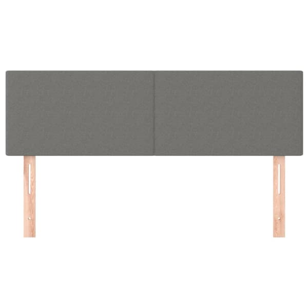 sengegavle 2 stk. 72x5x78/88 cm stof mørkegrå