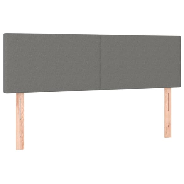sengegavle 2 stk. 72x5x78/88 cm stof mørkegrå