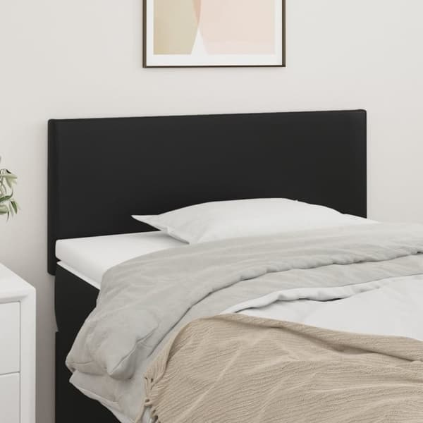 sengegavl 100x5x78/88 cm kunstlæder sort