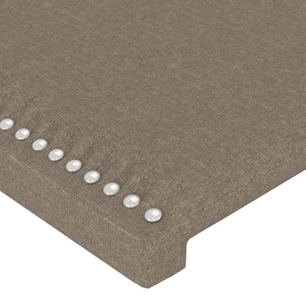 sengegavl 90x5x78/88 cm stof gråbrun