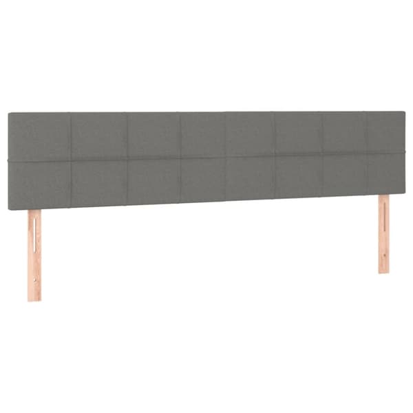 sengegavle 2 stk. 80x5x78/88 cm stof mørkegrå