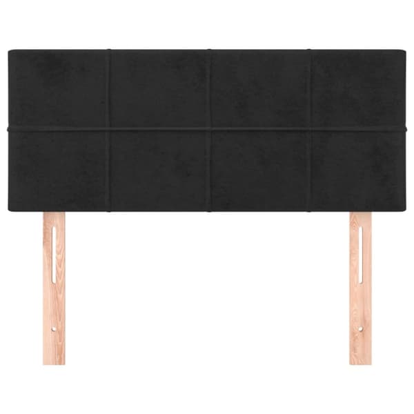 sengegavl 80x5x78/88 cm fløjl sort