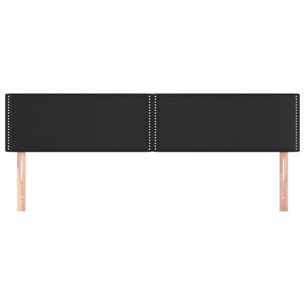 sengegavle 2 stk. 100x5x78/88 cm kunstlæder sort