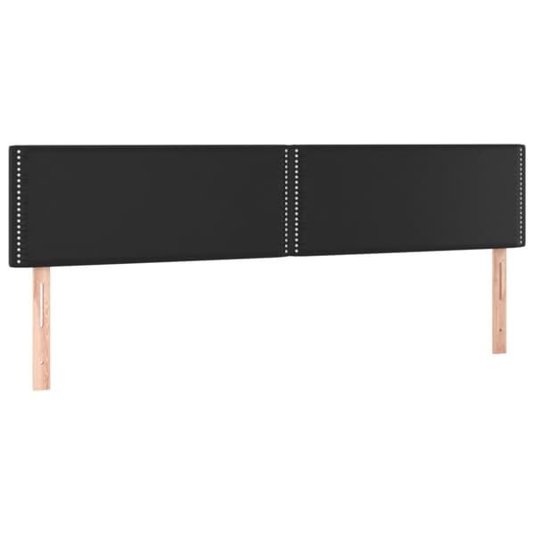 sengegavle 2 stk. 100x5x78/88 cm kunstlæder sort