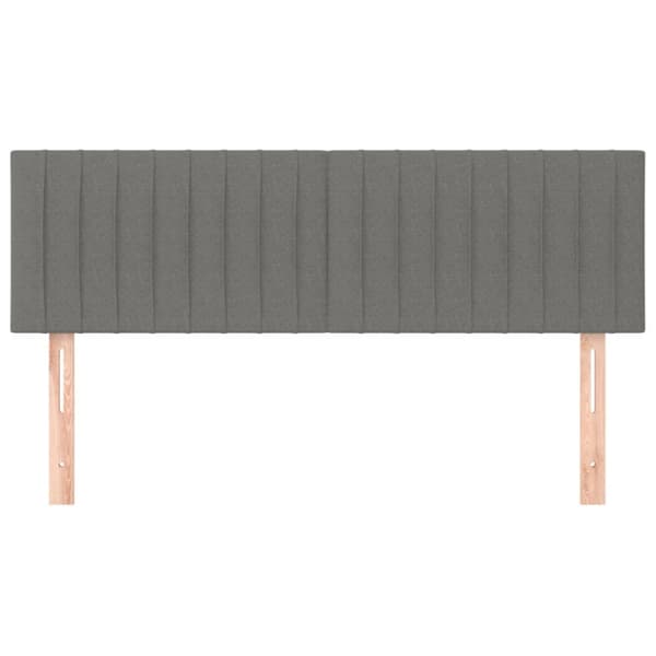 sengegavle 2 stk. 72x5x78/88 cm stof mørkegrå