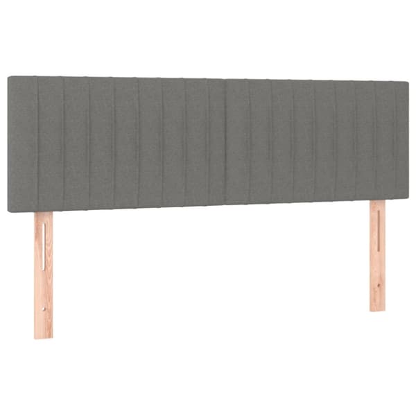 sengegavle 2 stk. 72x5x78/88 cm stof mørkegrå