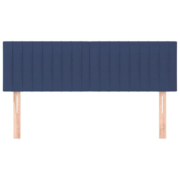 sengegavle 2 stk. 72x5x78/88 cm stof blå