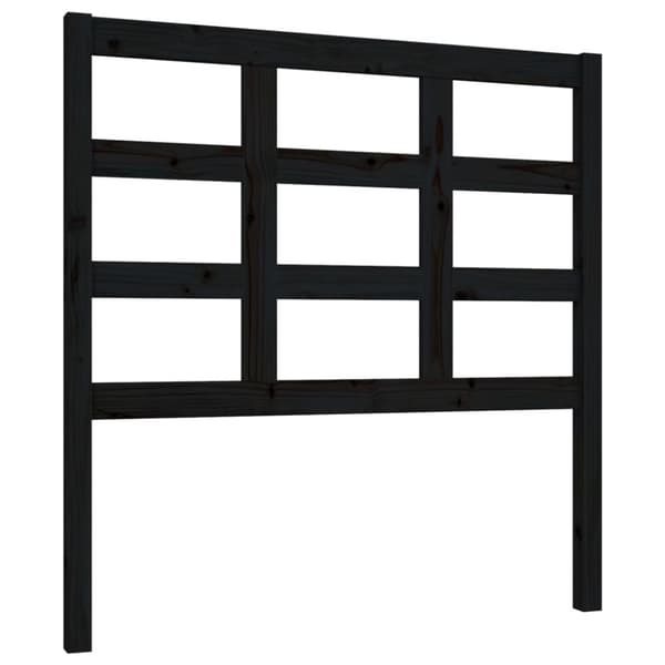 sengegærde 95,5x4x100 cm massivt fyrretræ sort