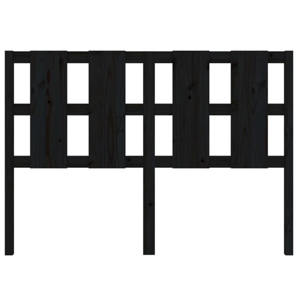 sengegærde 125,5x4x100 cm massivt fyrretræ sort