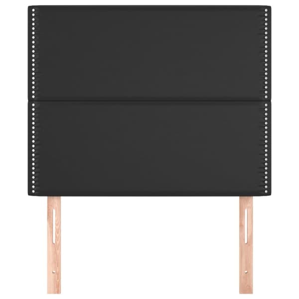 sengegavle 2 stk. 90x5x78/88 cm kunstlæder sort