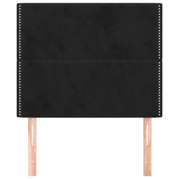sengegavle 2 stk. 80x5x78/88 cm fløjl sort