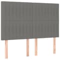 Miniatyrbillede 2 af 8: sengegavle 4 stk. 72x5x78/88 cm stof mørkegrå