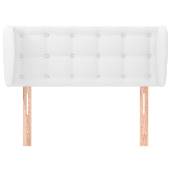 Sänggavel med kanter rosa 103x23x78/88 cm konstläder