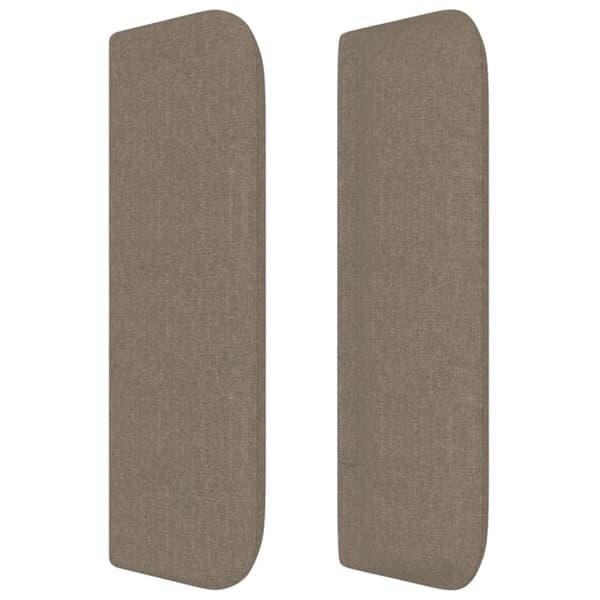 Sänggavel med kanter taupe 93x16x78/88 cm tyg