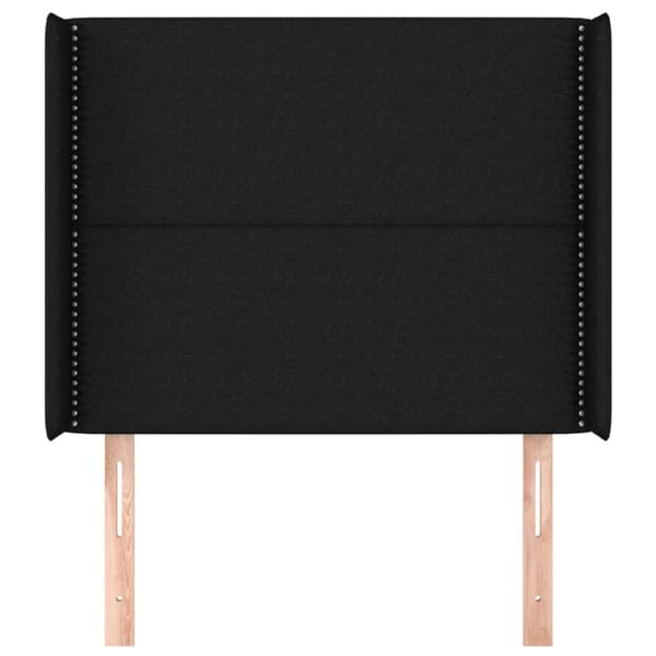 Korvatuki, musta, 93x16x118/128 cm, kangas