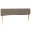 Miniatyrbillede 4 af 6: sengegavl med LED-lys 200x7x78/88 cm stof gråbrun