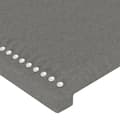 Pikkukuva 5 / 6: Sänggavel LED mörkgrå 147x16x78/88 cm tyg