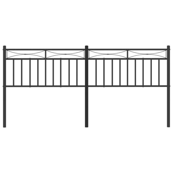 sengegavl 200 cm metal sort