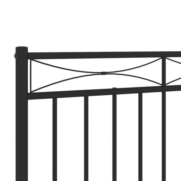 sengegavl 200 cm metal sort
