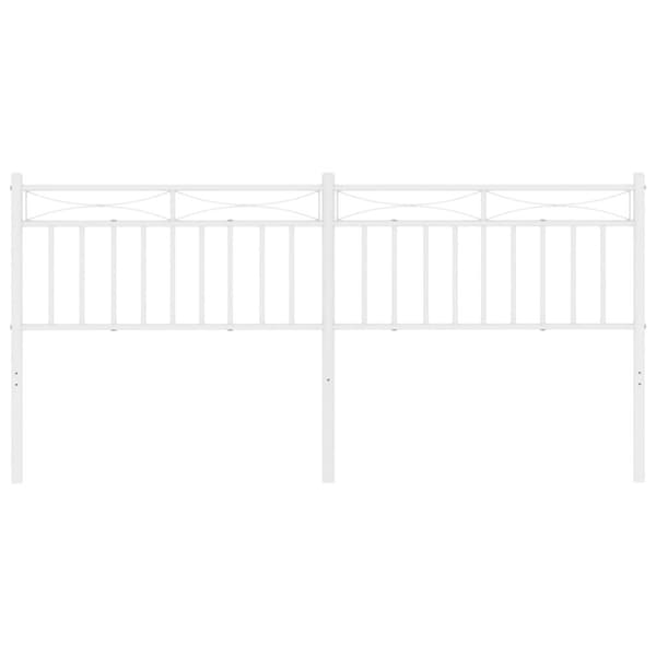 sengegavl 180 cm metal hvid