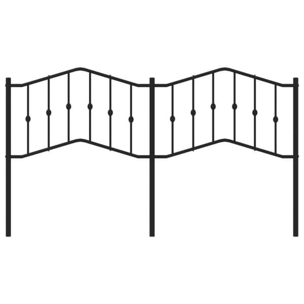sengegavl 160 cm metal sort