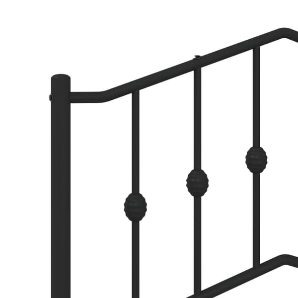 sengegavl 160 cm metal sort