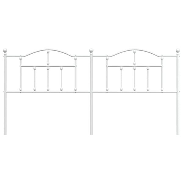 Metallinen sängynpääty valkoinen 193 cm
