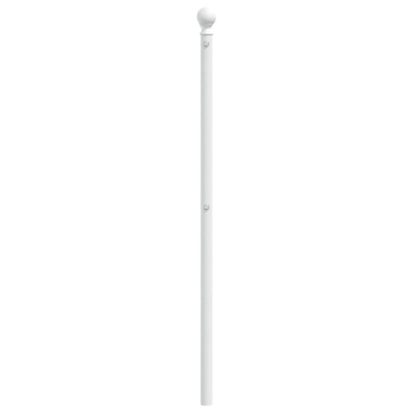 Metallinen sängynpääty valkoinen 193 cm