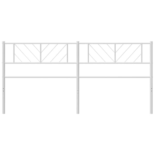 sengegavl 193 cm metal hvid