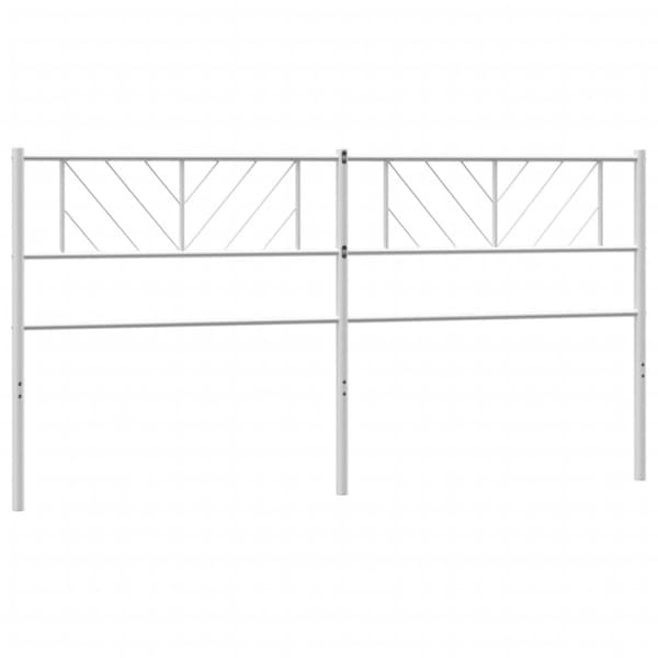 sengegavl 193 cm metal hvid