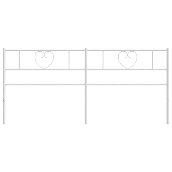 Metallinen sängynpääty valkoinen 200 cm
