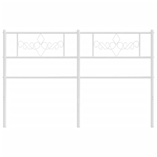 sengegavl 120 cm metal hvid