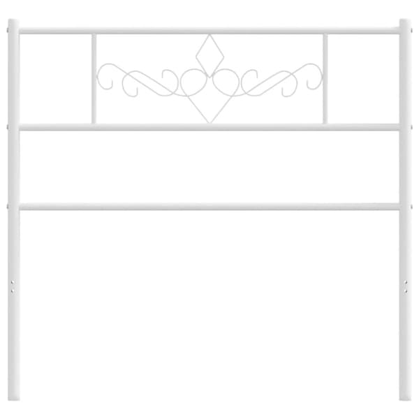 Metallinen sängynpääty valkoinen 100 cm