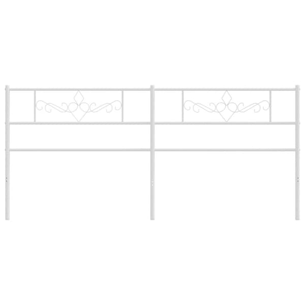 sengegavl 193 cm metal hvid