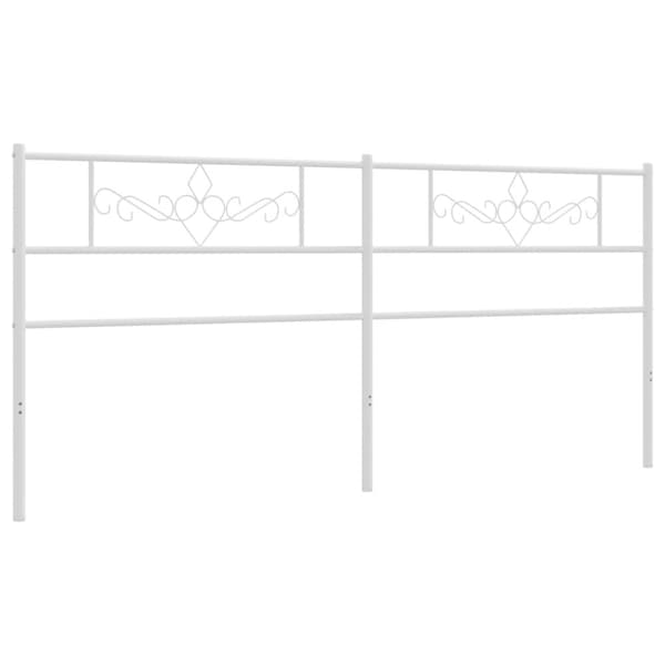 sengegavl 193 cm metal hvid
