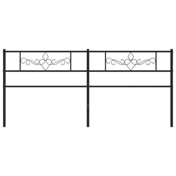 Metallinen sängynpääty musta 200 cm